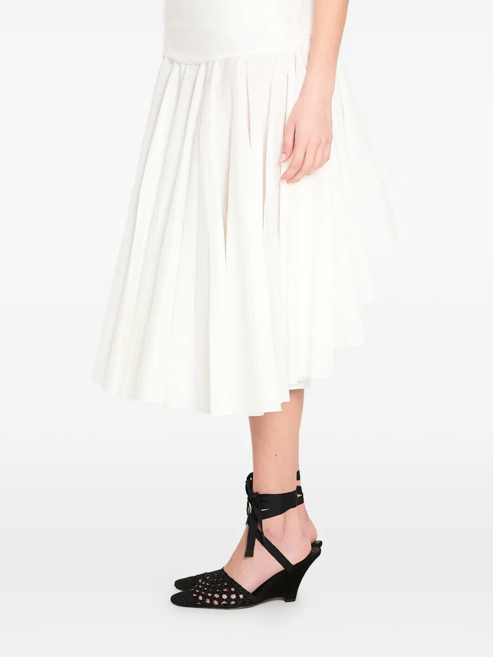  Jacquemus Draped Midi Skirt - White 