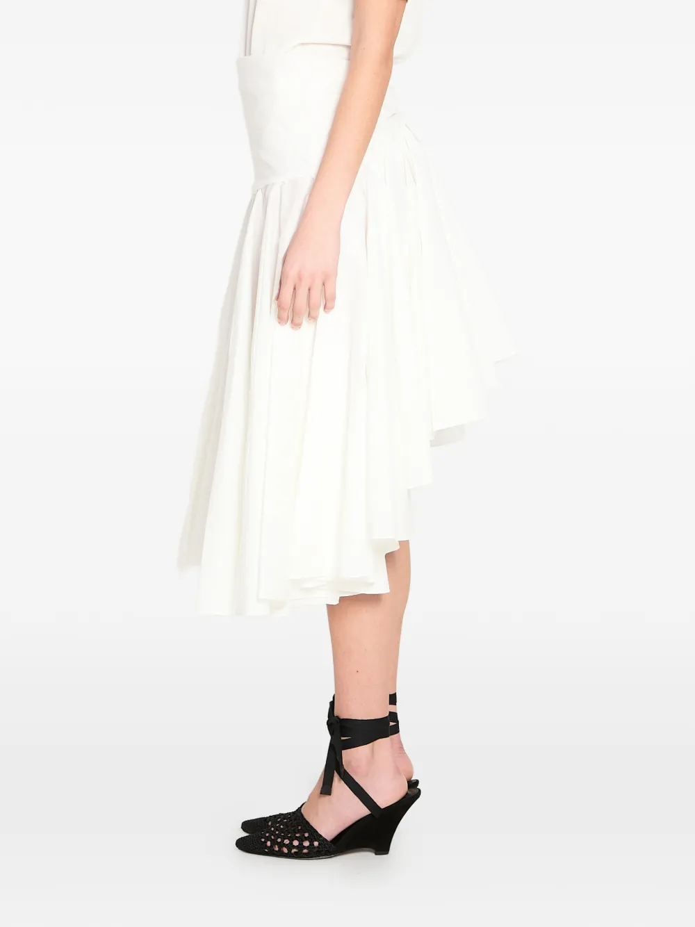  Jacquemus Draped Midi Skirt - White 