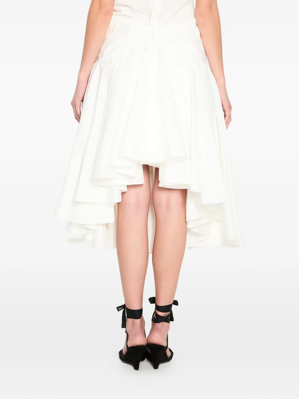 Jacquemus Gedrapeerde midi-rok Wit