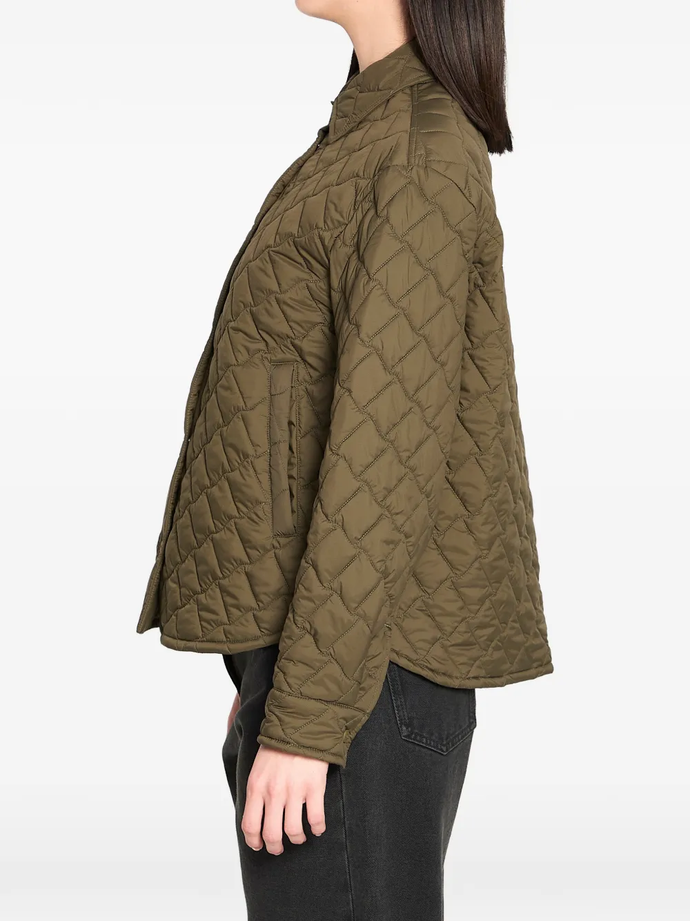  Herno Button Quilted Jacket - Green 