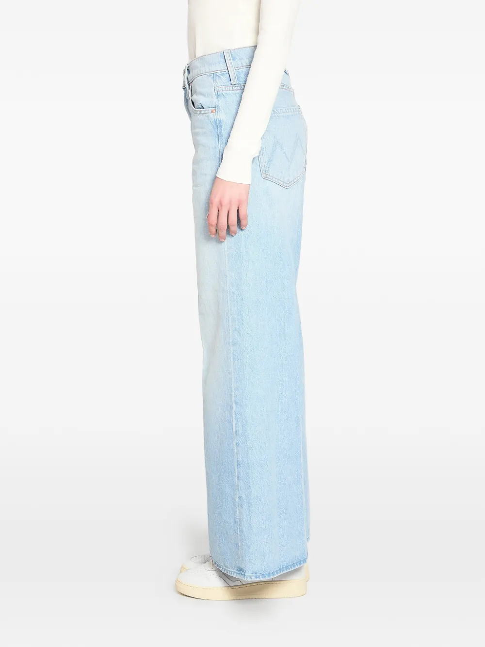 MOTHER Jeans met vijf zakken en riemlussen Blauw