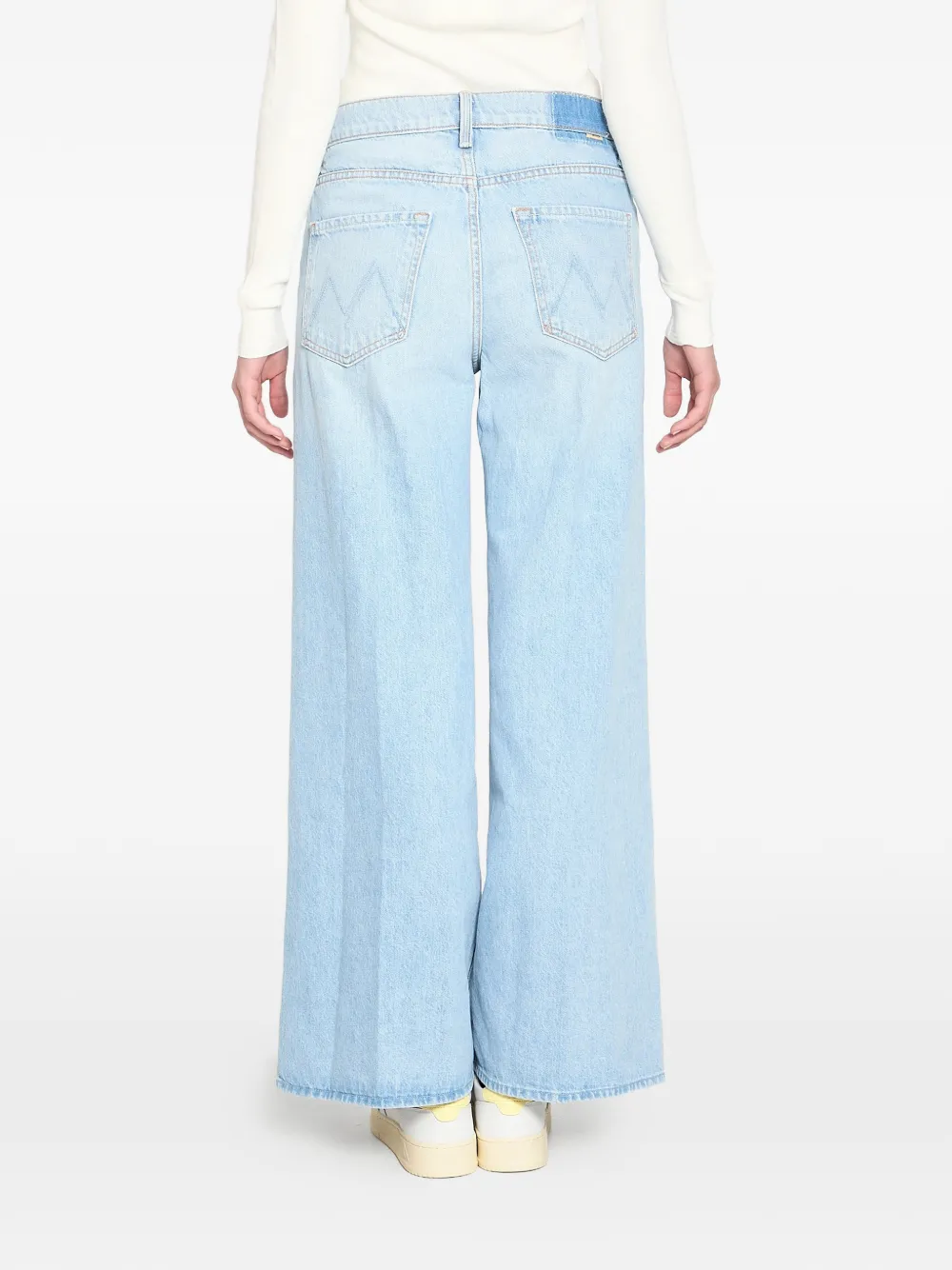 MOTHER Jeans met vijf zakken en riemlussen Blauw