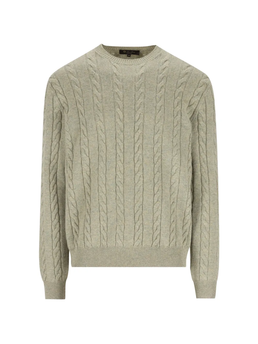 Loro Piana Cedar cable-knit crew-neck sweater - Verde