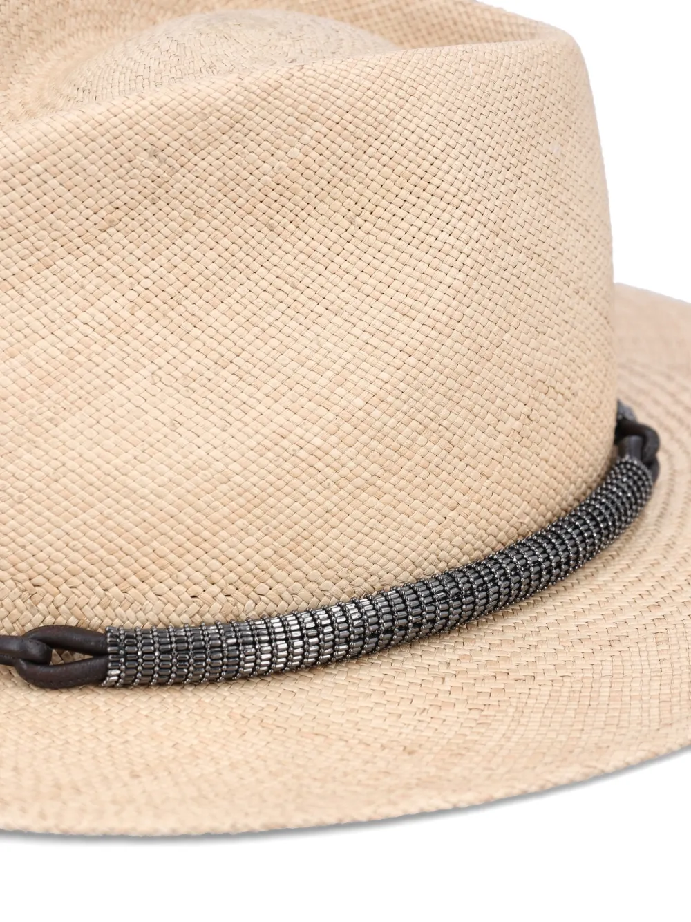 Beaded-Band Straw Hat