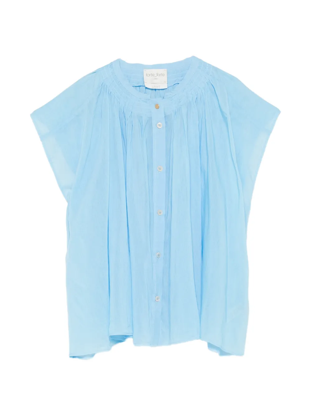 Forte Forte gathered-detail blouse - Blu