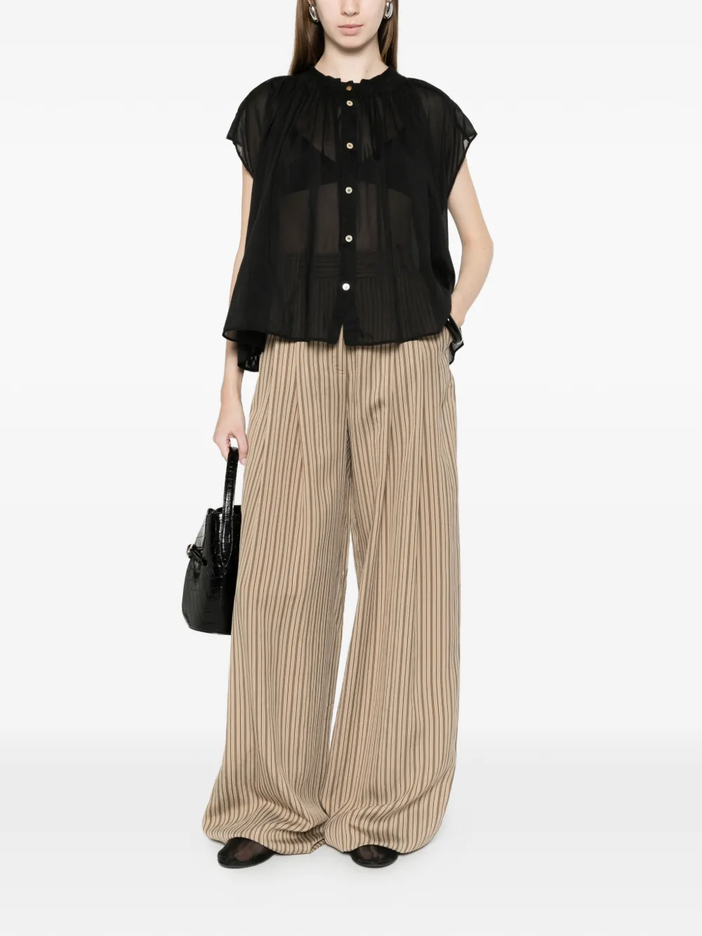 Forte Mouwloos shirt Zwart