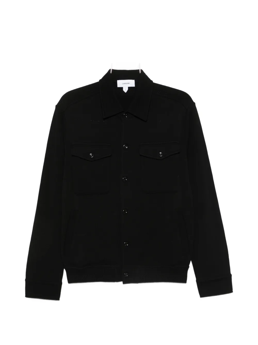 Lardini button-up flap-pocket cardigan - Nero