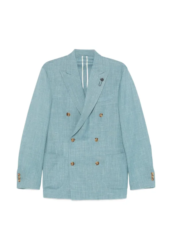 Lardini ウールダブルジャケット | ブルー | FARFETCH JP
