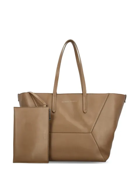 Brunello Cucinelli leather double-handle tote bag