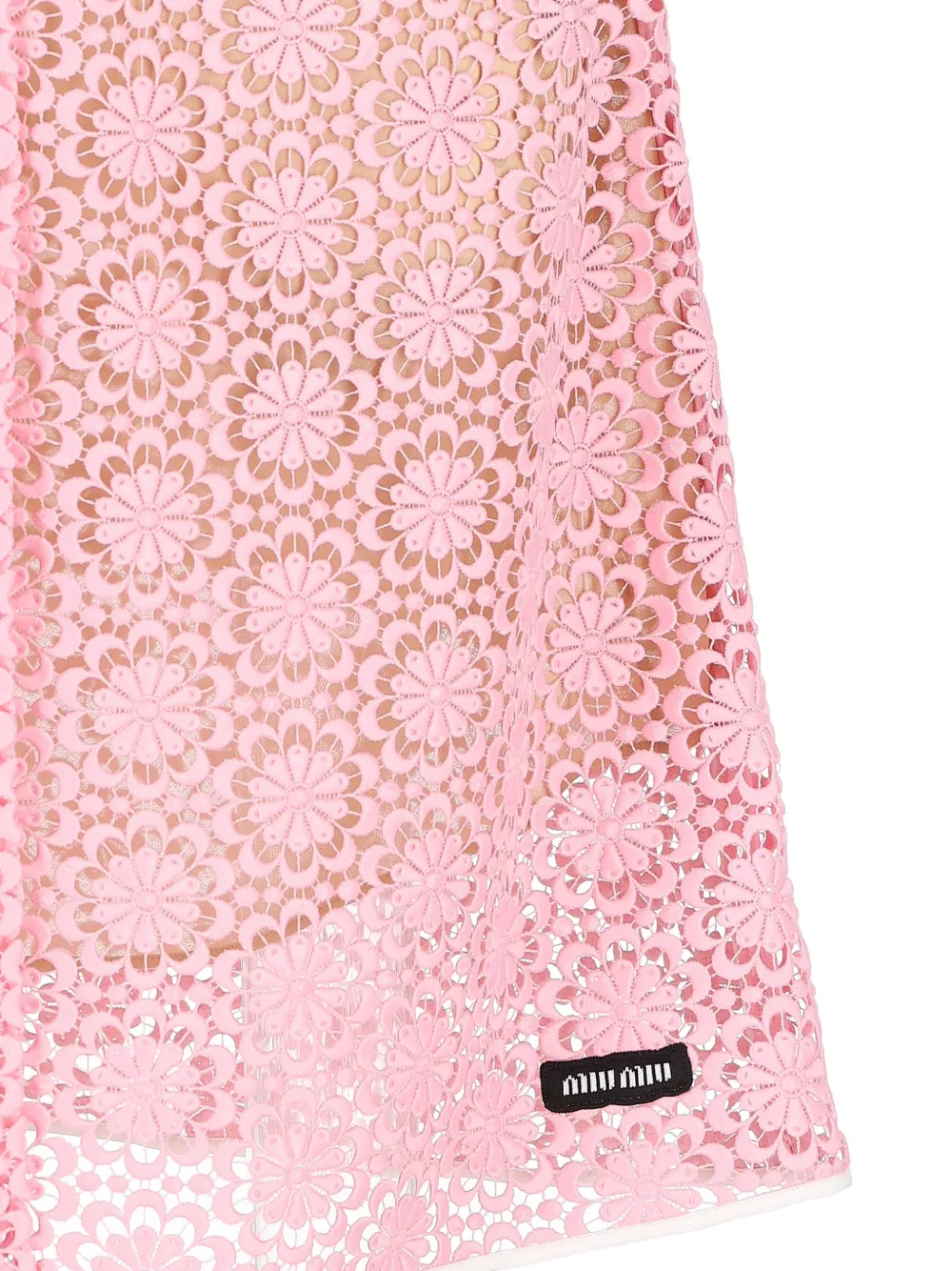 Miu Midi-jurk met bloemenpatroon Roze
