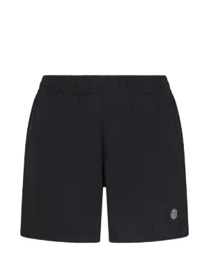 Stone Island Compass-patch Swim Shorts | Blue | FARFETCH