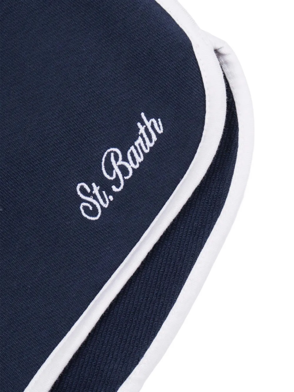 MC2 Saint Barth Kids Curly shorts met contrasterende afwerking Blauw