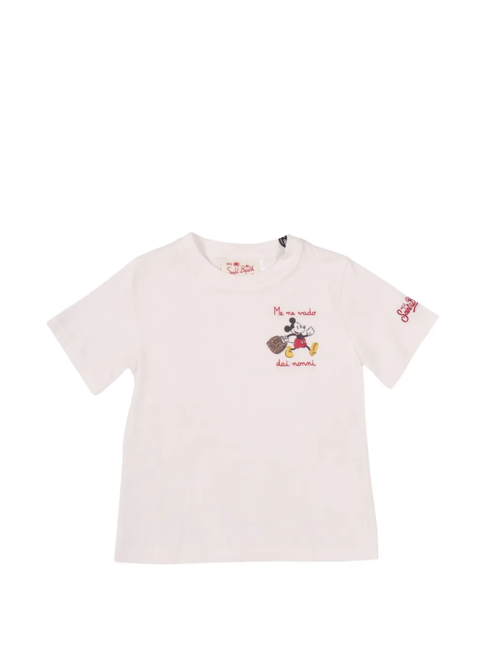 MC2 Saint Barth Kids T-shirt met borduurwerk Wit
