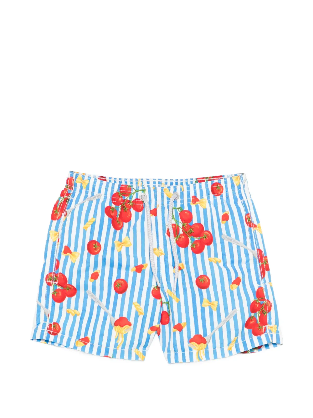 MC2 Saint Barth Kids Jean striped swim shorts - Blu