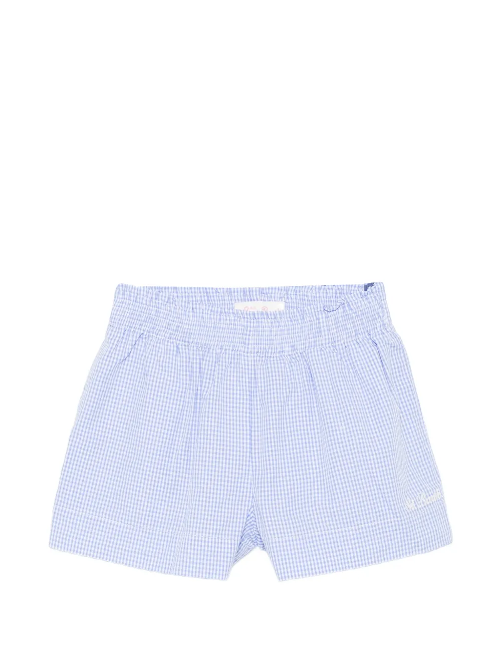 MC2 Saint Barth Kids Meave gingham shorts - Blu