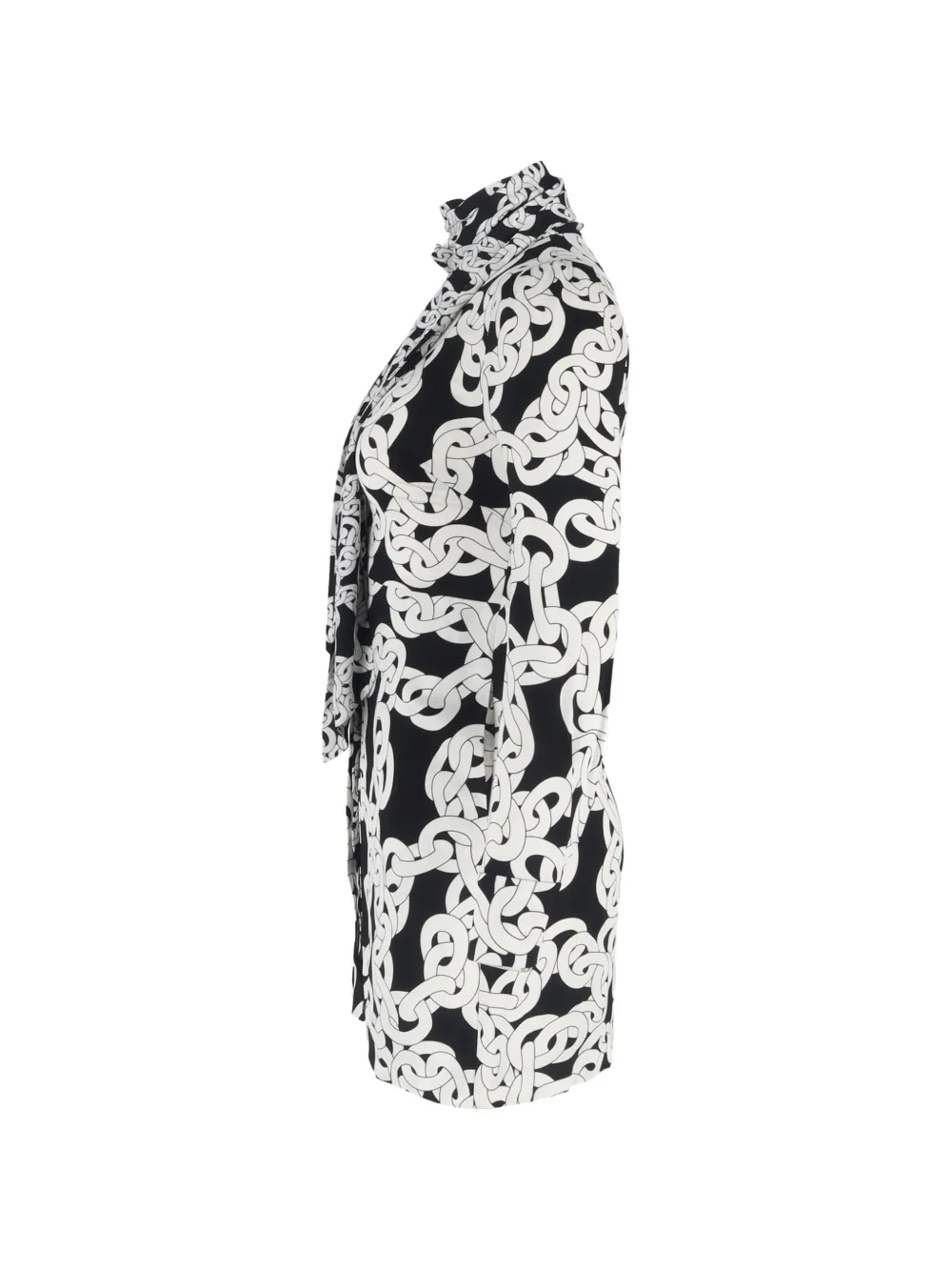 2022 Chain-Print Tie Dress