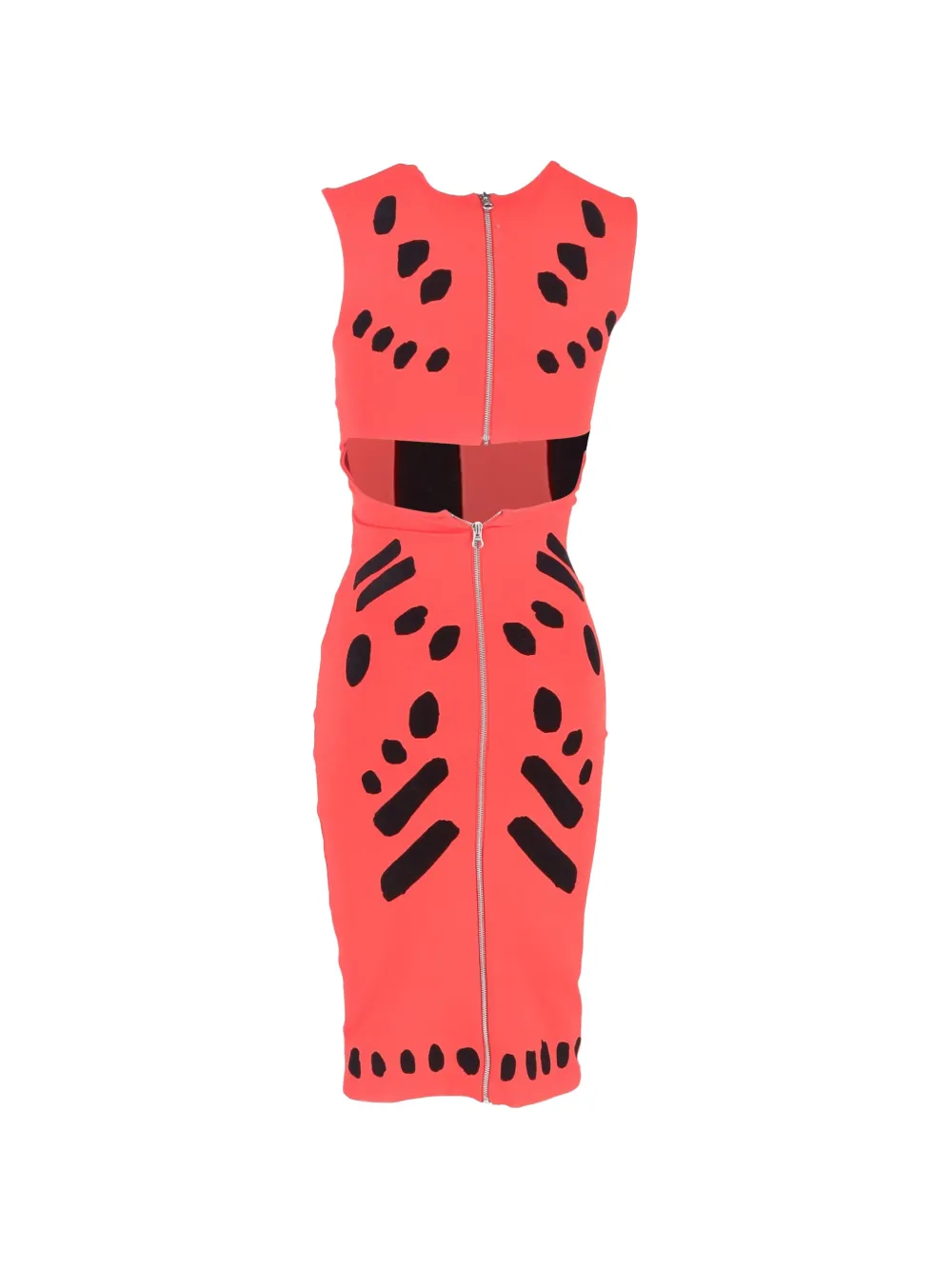 Velour Patterned Midi Dress