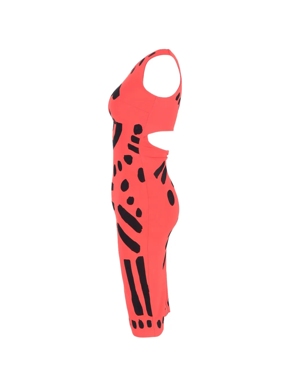Velour Patterned Midi Dress
