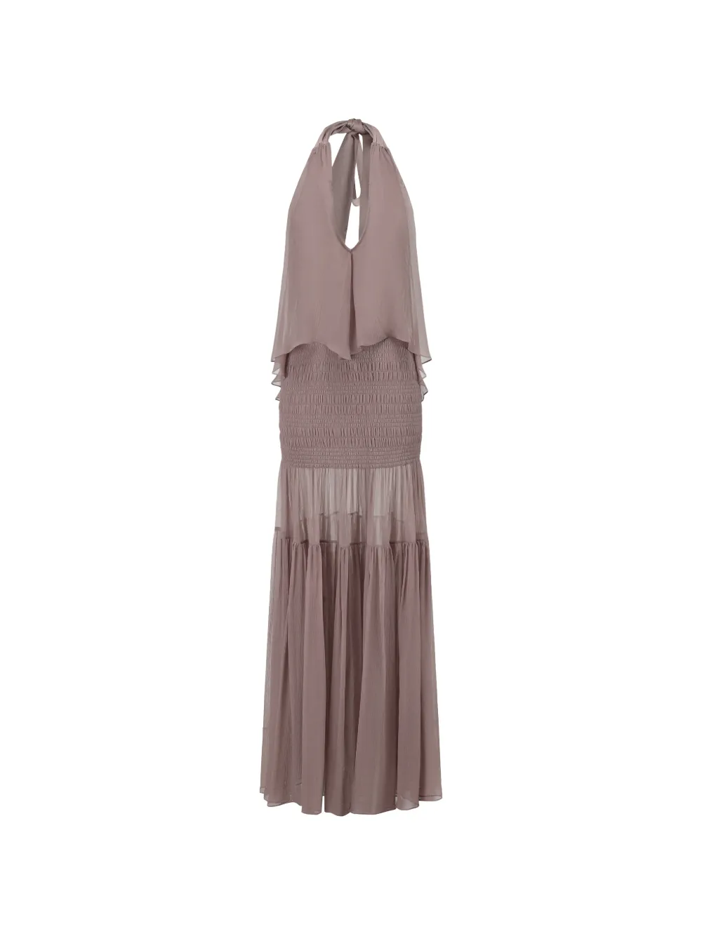 OUDE WAAG halterneck tiered maxi dress