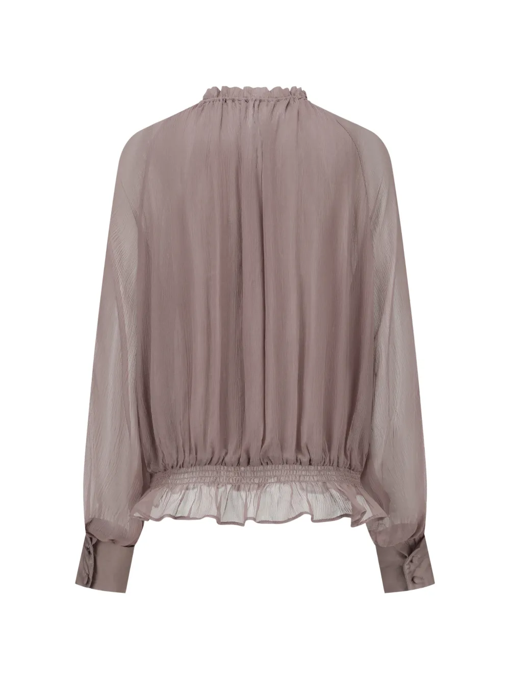 Ruffled Silk Shirt