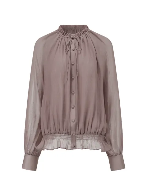 OUDE WAAG ruffled silk shirt