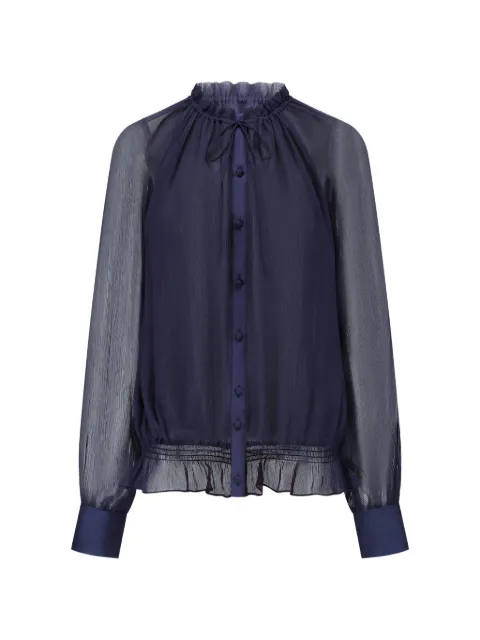 OUDE WAAG ruffled silk shirt