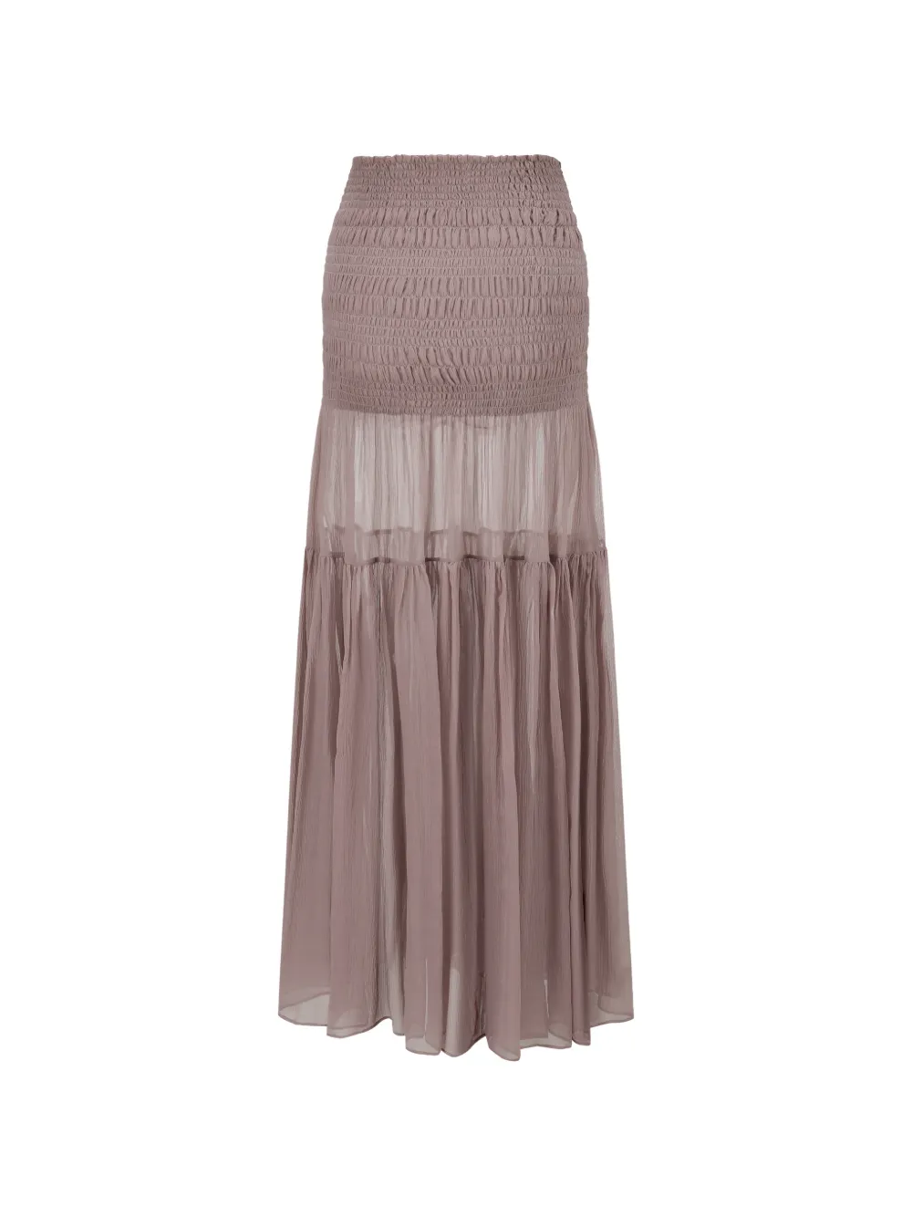  Oude Waag Shirred Tiered Maxi Skirt - Pink 