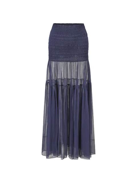 OUDE WAAG shirred tiered maxi skirt