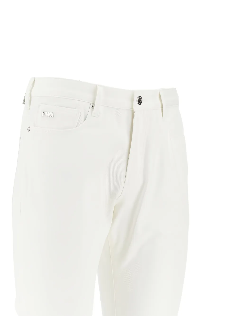 Emporio Armani Broek met logo en zak Wit
