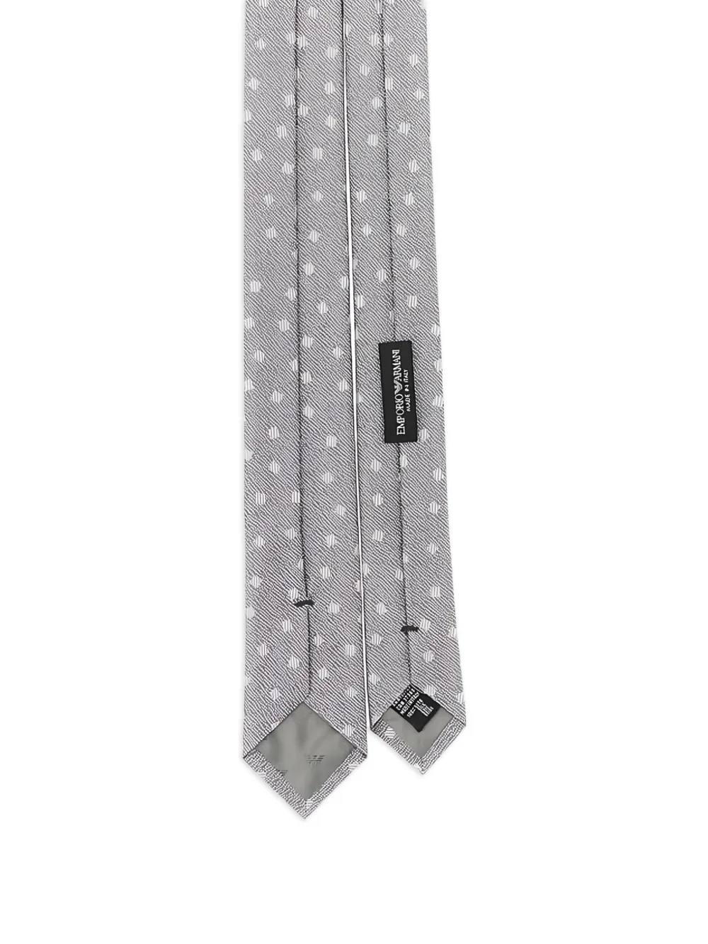  Emporio Armani Dot-pattern Silk Tie - Grey 
