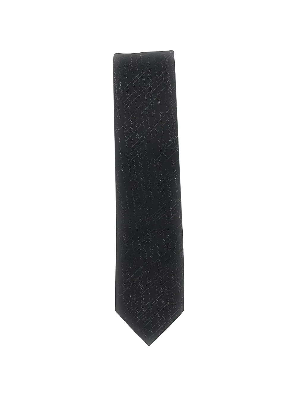 Emporio Armani lurex silk tie - Nero