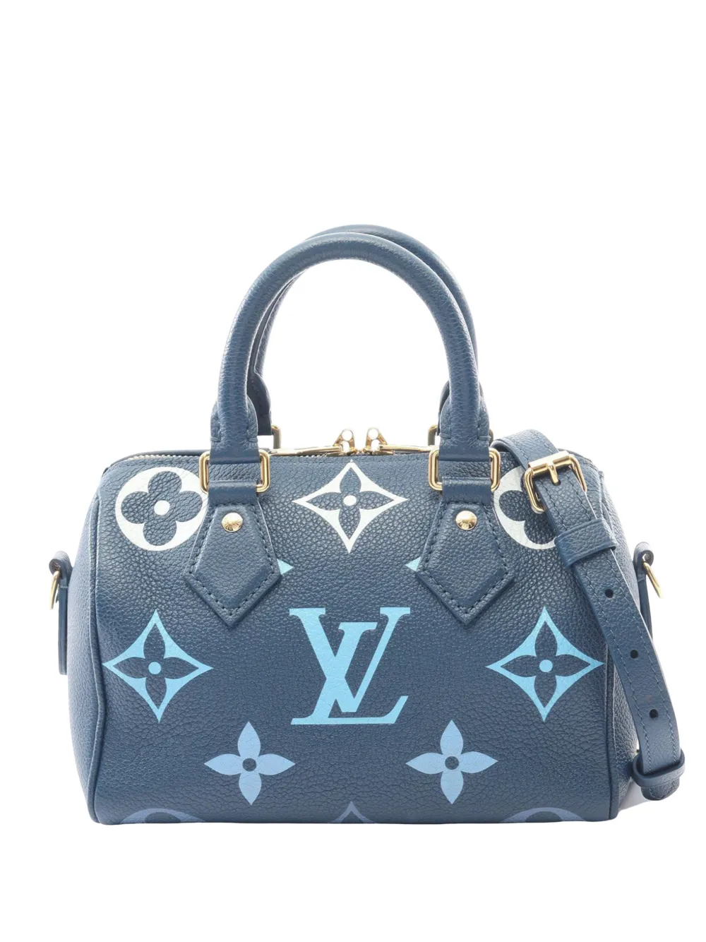 Louis Vuitton Pre-Owned 2021-2025 Monogram Empreinte Giant By The Pool Speedy Bandouliere 20 satchel - Blu