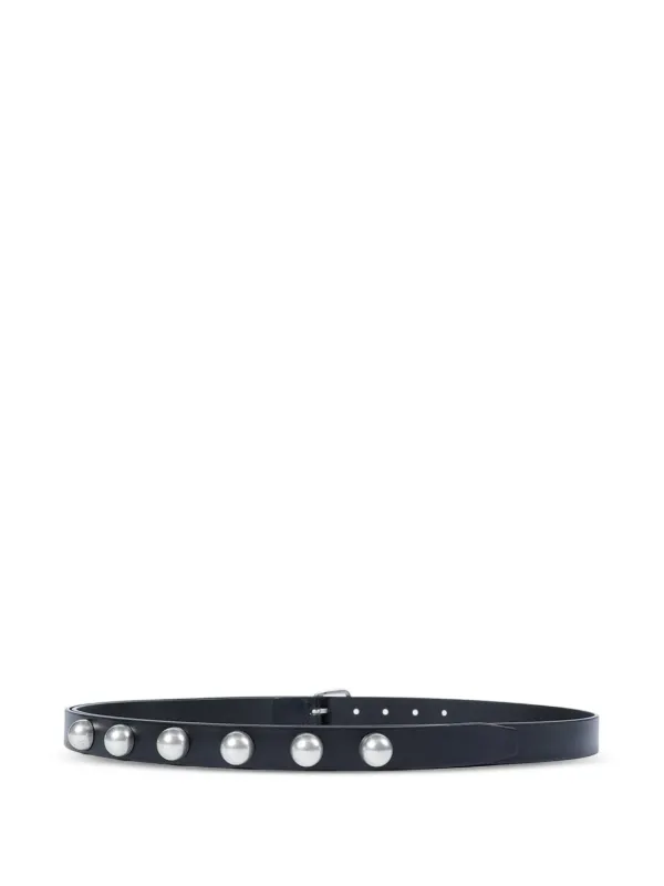 Ann Demeulemeester Giufi Studded Skin Belt in Black