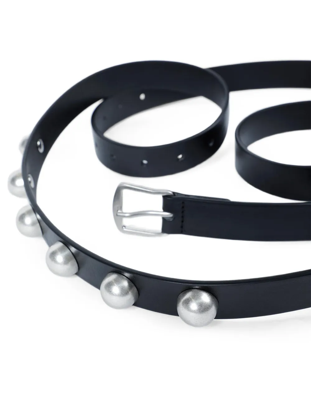 Ann Demeulemeester Giufi riem met studs Zwart
