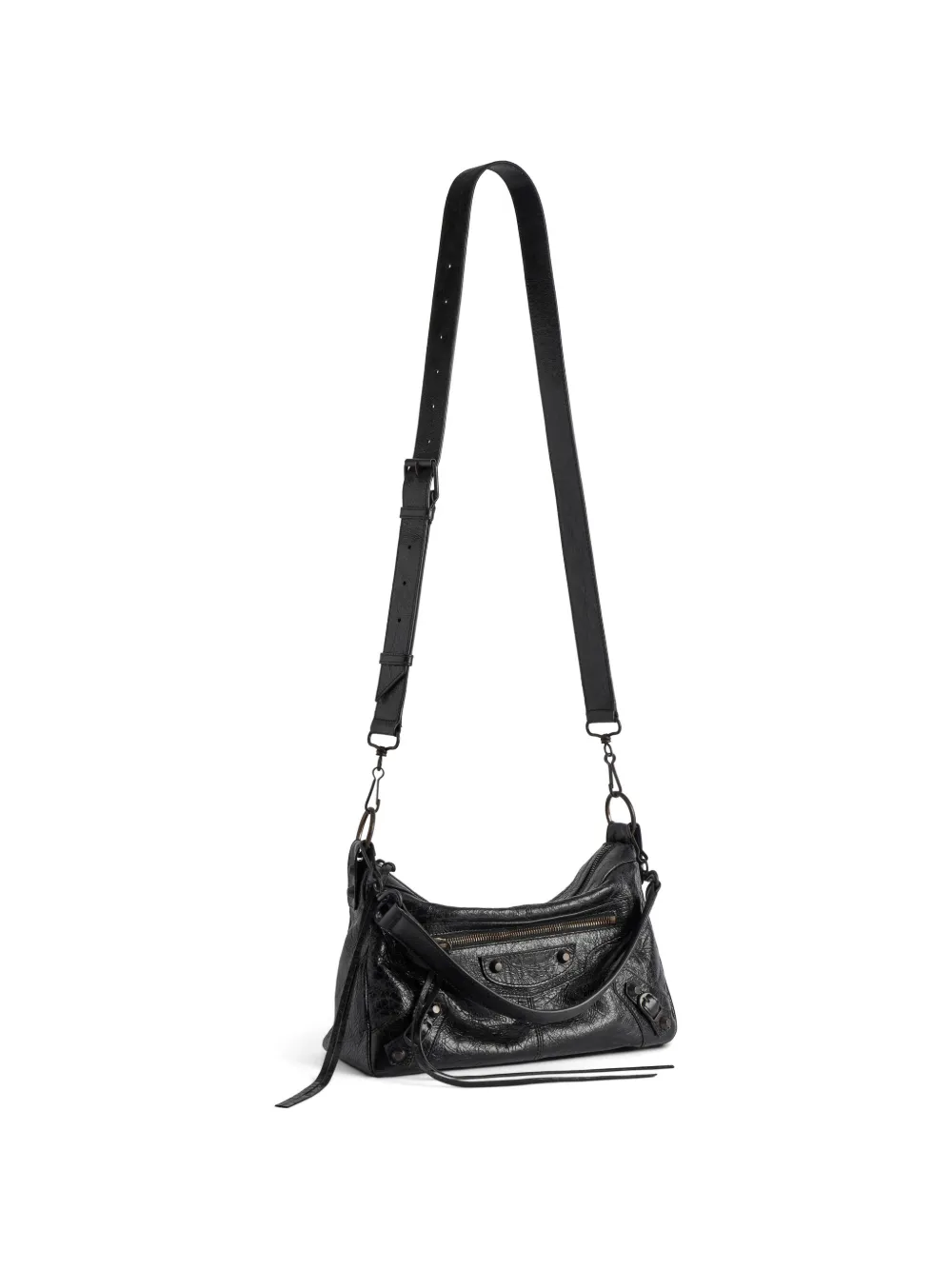 Balenciaga Kleine Le City Moto tas in zwart