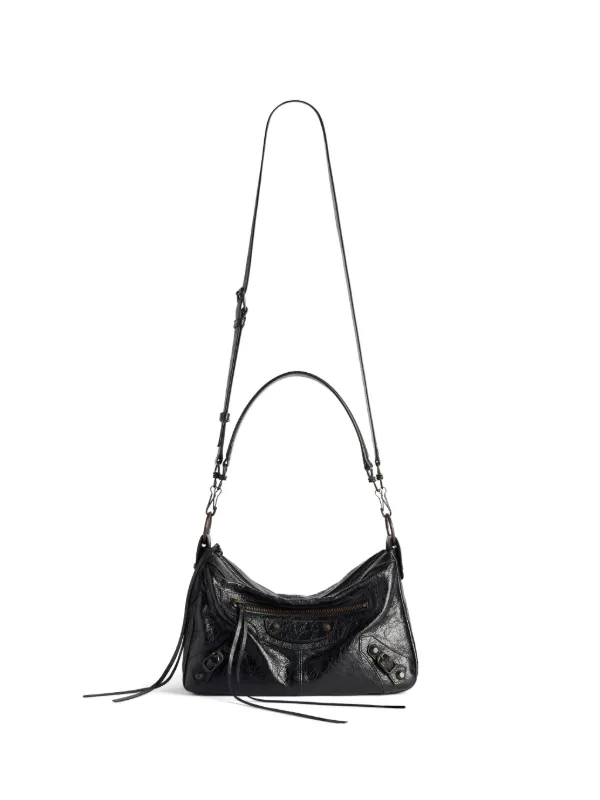 BALENCIAGA THE DAY レザー ショルダーバッグ city Balenciaga ル シティ ジップ レザーショルダーバッグ S | ブラック