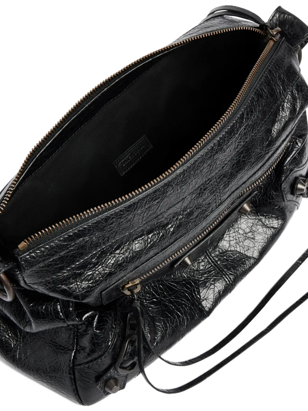 BALENCIAGA ザ・シティ レザー ショルダーバッグ Balenciaga ル シティ ジップ レザーショルダーバッグ S | ブラック
