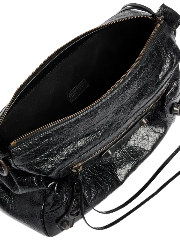 Balenciaga ル シティ ジップ レザーショルダーバッグ S | ブラック