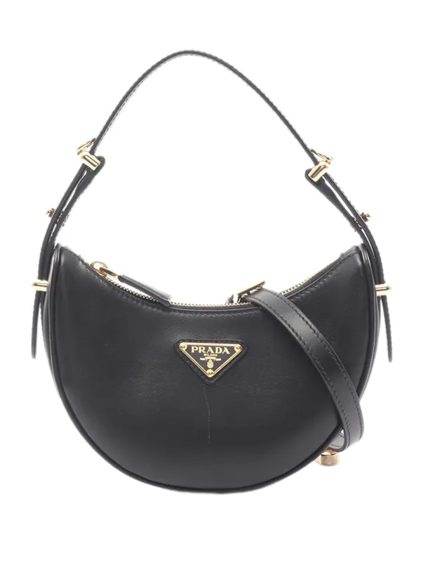 Prada Pre-owned 2013-2025 Smal Soft Calf Arque Shoulder Bag in Black