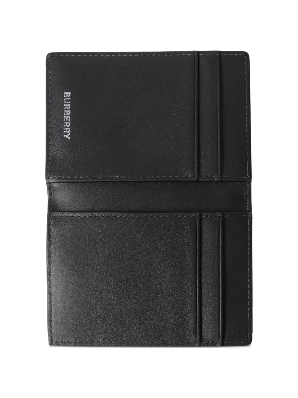  Burberry Check Folding Card Case - Black 