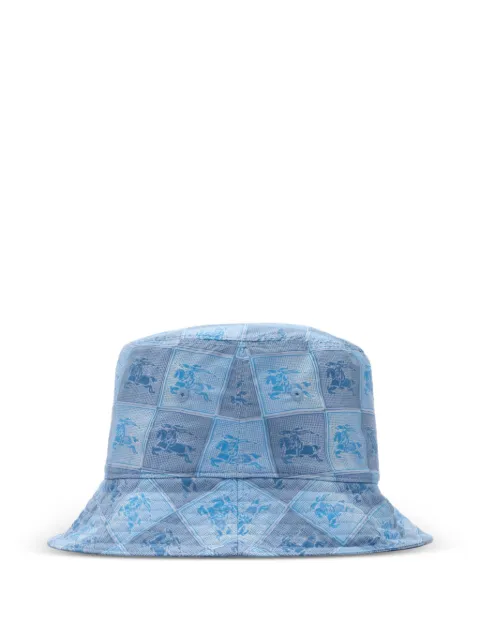 Burberry Kids EKD checkerboard​ cotton bucket hat