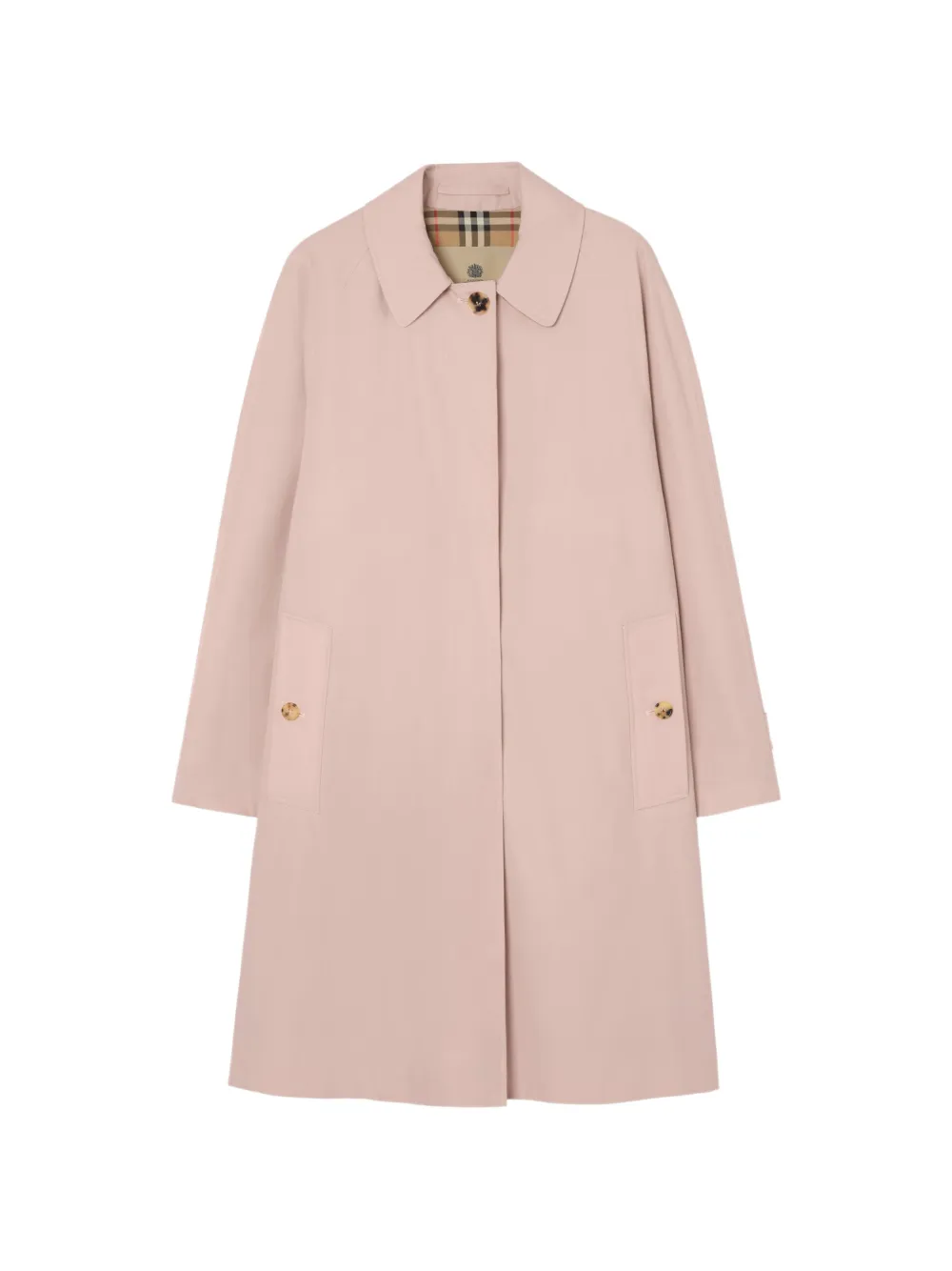 Burberry mid-length tropical gabardine Camden car coat - Pink