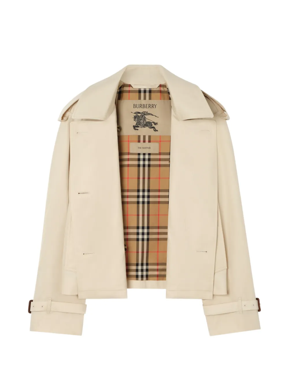 Burberry Cropped Tropical Gabardine Mayfair Trench Jacket