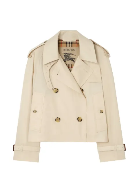 Burberry cropped tropical gabardine Mayfair trench jacket