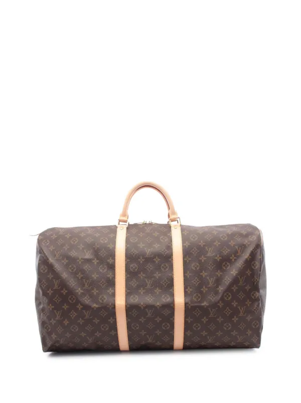Louis Vuitton Pre-owned 2003 Monogram Keepall 60 Travel Bag in Brown