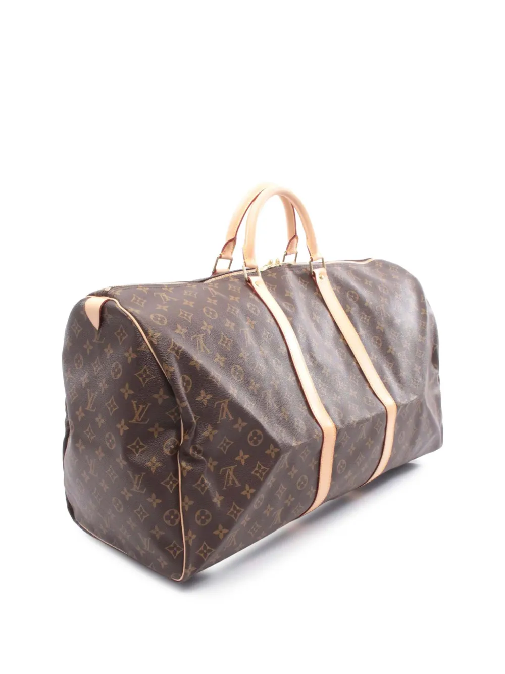 Louis Vuitton Pre-owned 2003 Monogram Keepall 60 Travel Bag in Brown, view 3
