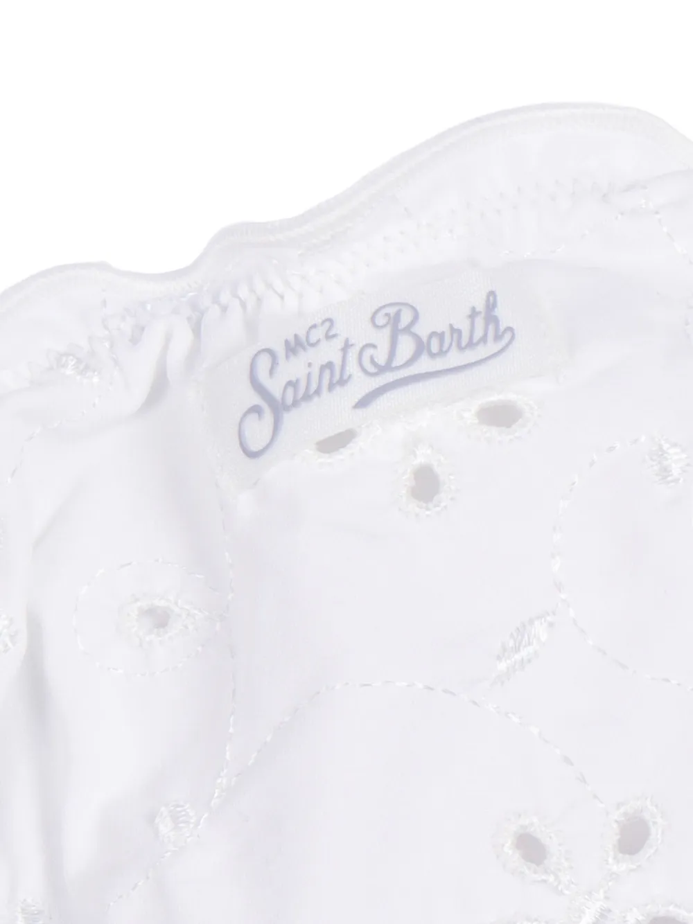 MC2 Saint Barth Kids Cris Sangallo bikinislip met ruches Wit