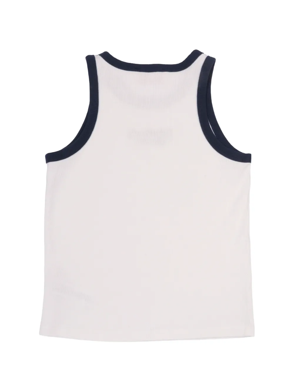 MC2 Saint Barth Kids Geribbelde tanktop met borduurwerk Wit