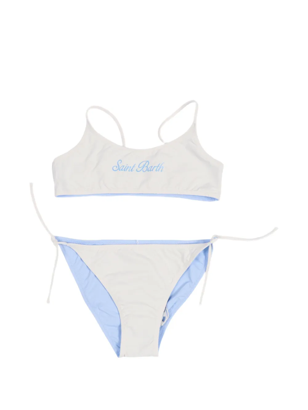 MC2 Saint Barth Kids Jaiden logo-print bikini - White