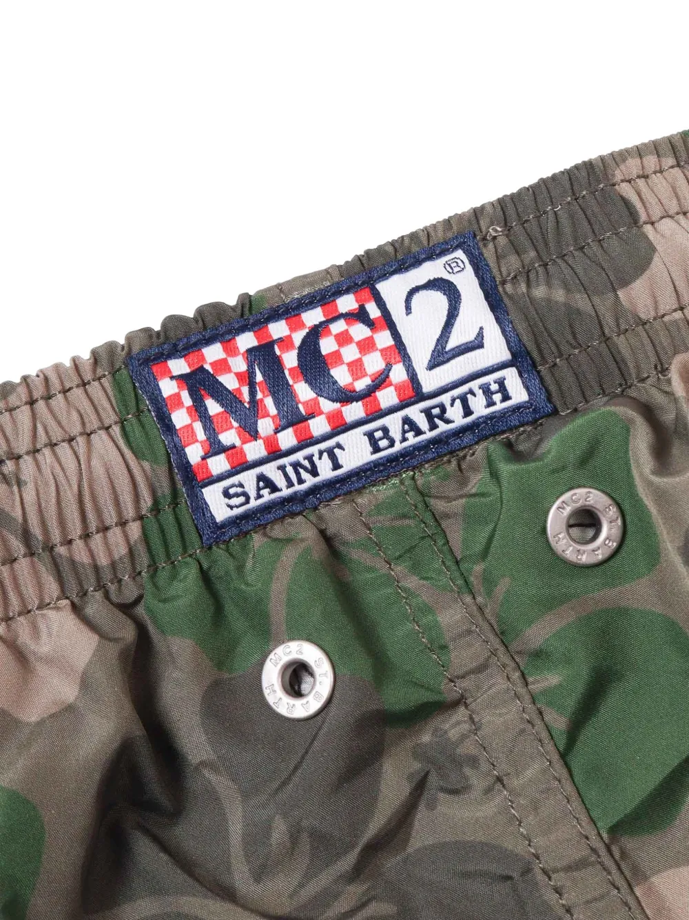MC2 Saint Barth Kids Hibiscus-camo zwembroek Bruin